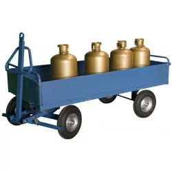 Remorque industrielle tractable 2500 x 1200 mm 1000 kg