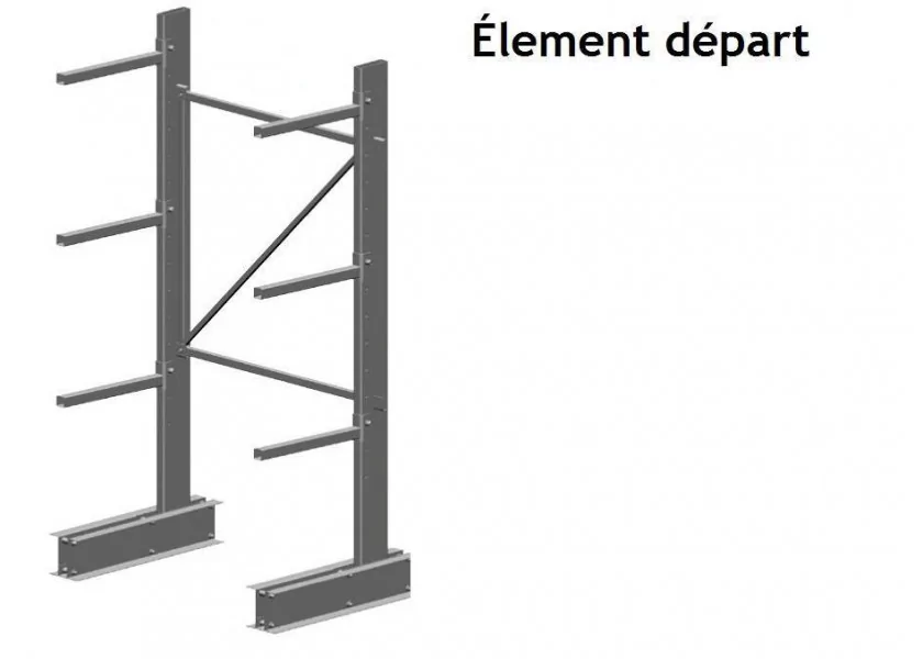 Cantilever simple face pour charges légères