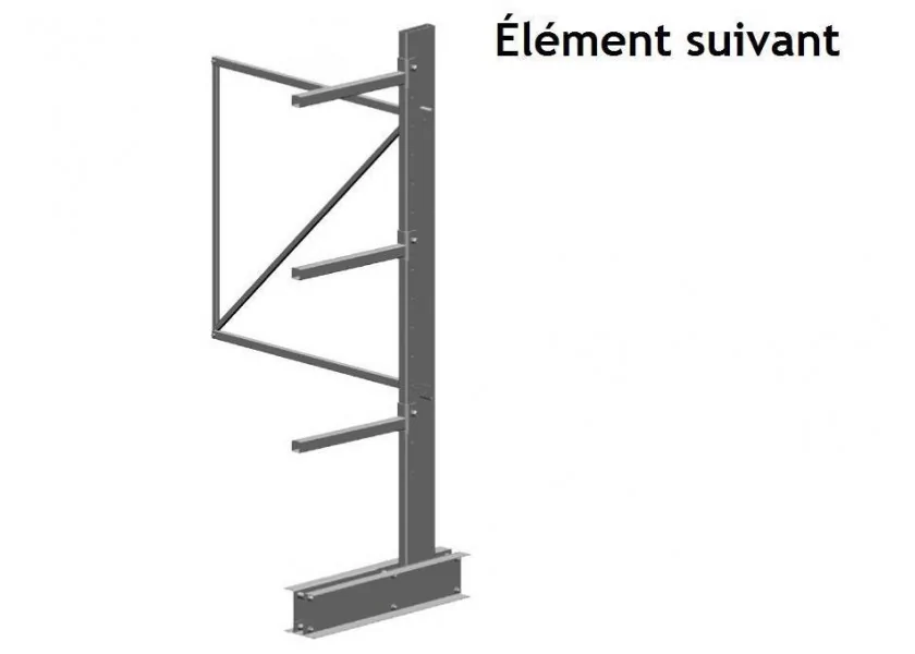 Cantilever simple face pour charges légères