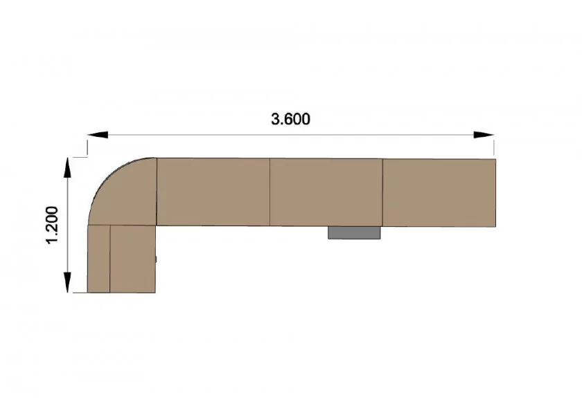 Comptoir d'accueil plan