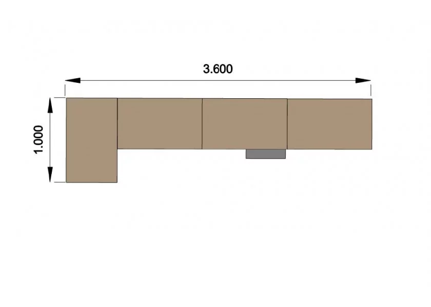 Comptoir d'accueil plan