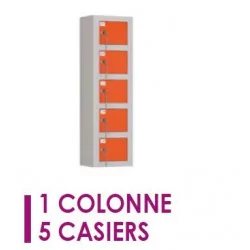 1 colonne 5 casiers