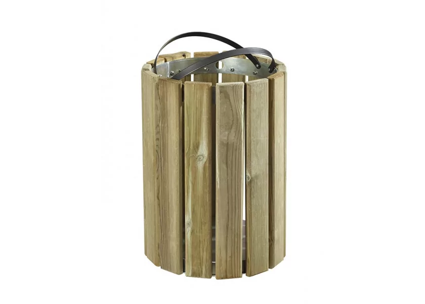 Corbeille 20L murale EDEN ronde - Bois résineux