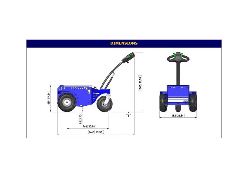 Tracteur pousseur électrique avec télécommande