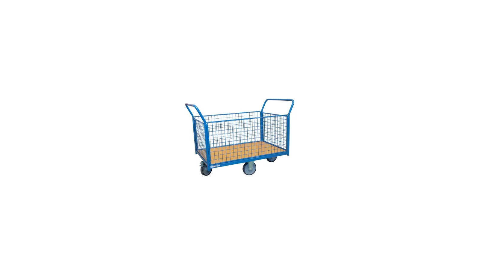 Chariot 2 dossiers + 2 ridelles grillagés 1200 x 800 mm 500 kg Chariot 2 dossiers + 2 ridelles grillagés 1200 x 800 mm 500 kg