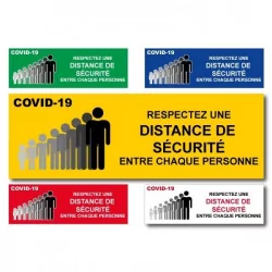 Panneau COVID19 Distance de sécurité