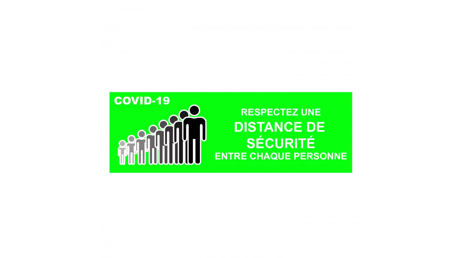 Panneau COVID19 Distance de sécurité