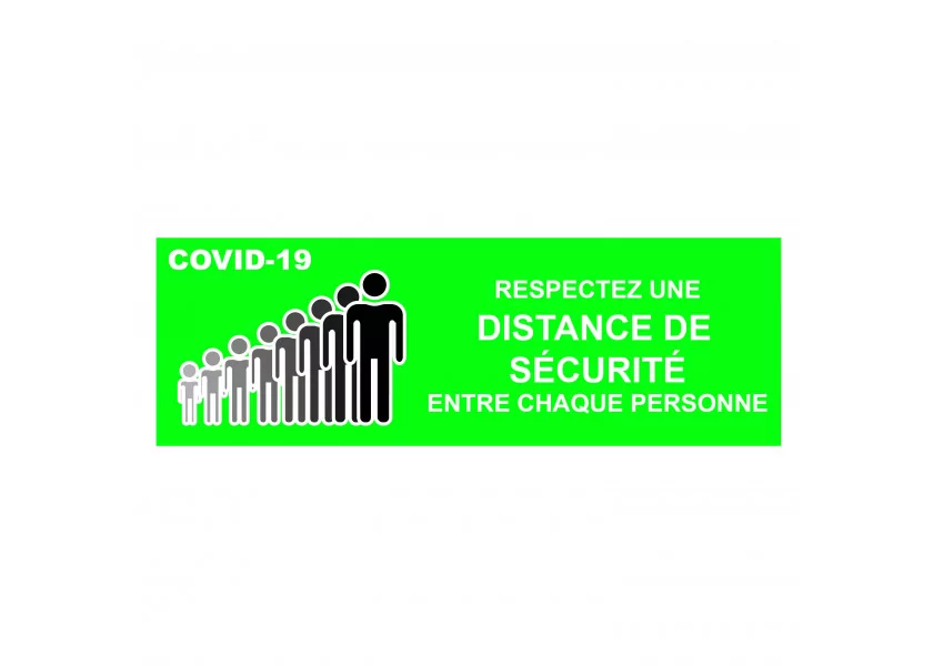 Panneau COVID19 Distance de sécurité