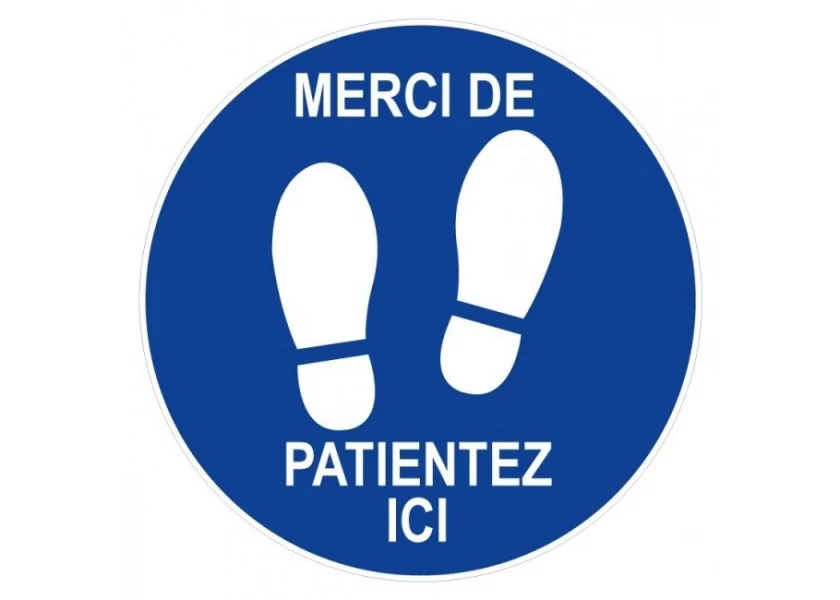 Disques spécial sol "Merci de patientez ici"