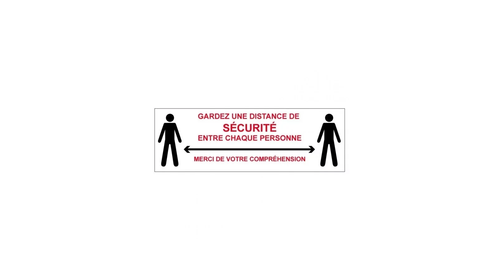 Panneau "Garder une distance de sécurité"