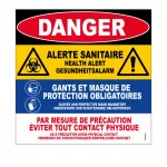 Panneau "Danger alerte sanitaire"