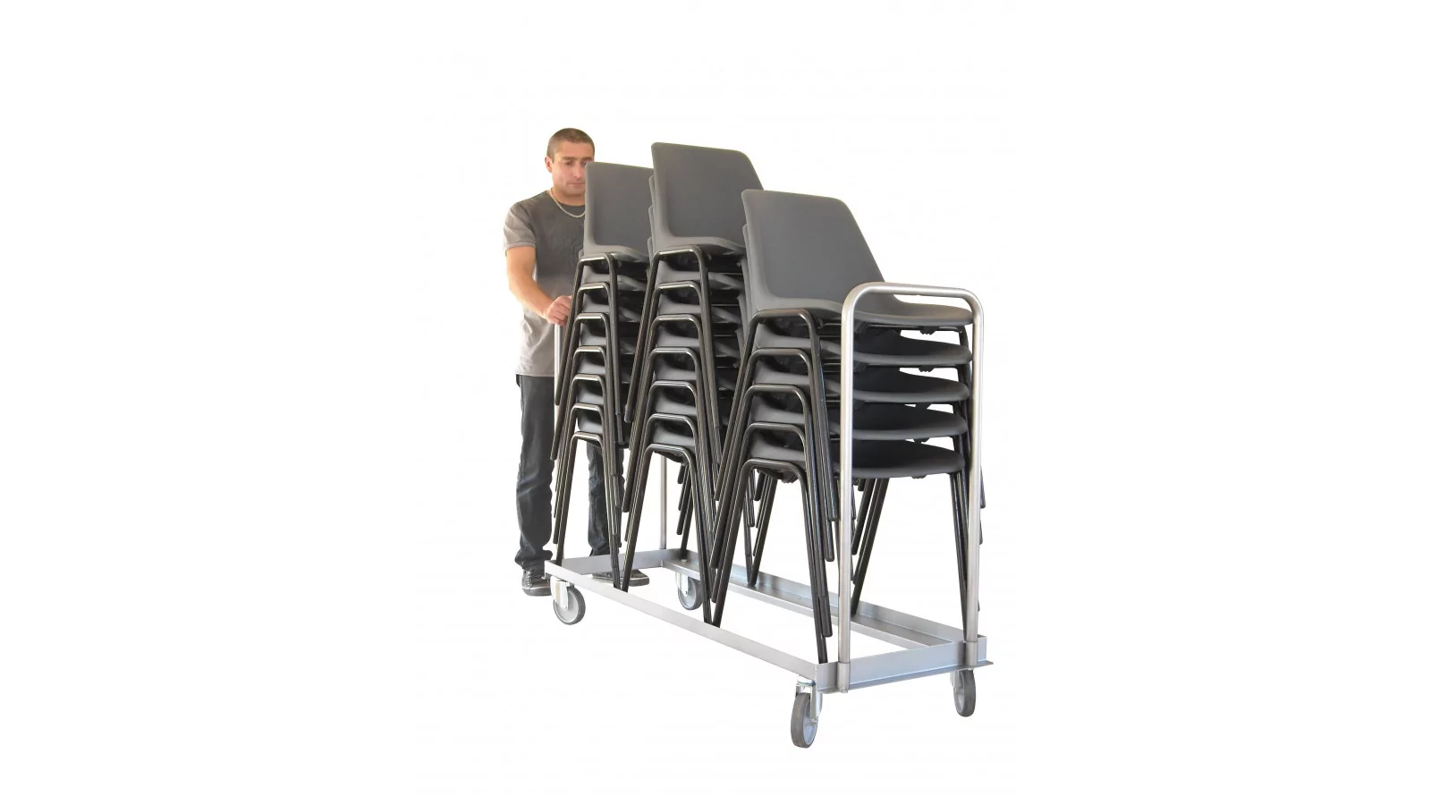 Chariot porte chaises pliables ou empilables 150 kg