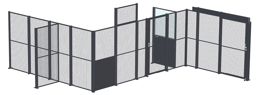 Cloison grillagée industrielle pour box de stockage professionnel